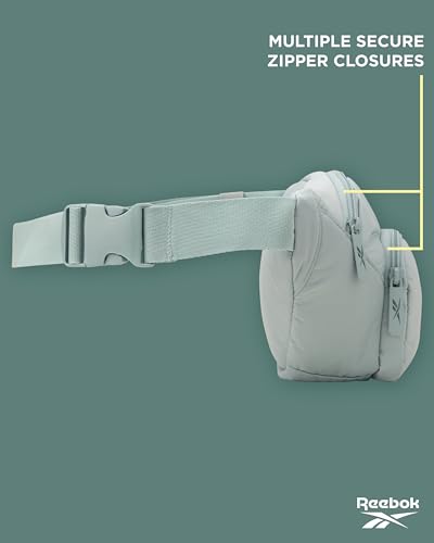 Reebok Belt Bag Fanny Pack for Women & Men, Adjustable Crossbody - color: Kat Boho Sage