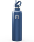 IRON °FLASK 24 oz Narrow Mouth Water Bottle with Straw - color: Twilight Blue