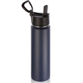 Volhoply 24oz Insulated Water Bottle with Straw Lid, Navy, 1-Pack - color: Navy