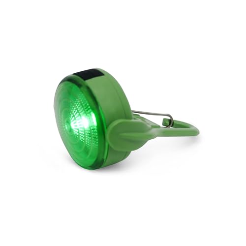 Rechargeable Safety Light | Water Reistant Bright LED Clip-On Flashing Light for Dog Walking, Running and Outdoor Activities (Green) - color: Green