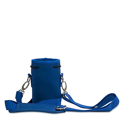 Made Easy Kit Neoprene Water Bottle Carrier Holder with Adjustable Shoulder Strap for Insulating & Carrying Water Container Canteen Flask Available in 5 Sizes (Blue, S (12oz-14oz)) - color: Blue, size: Small 12oz