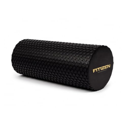 Foam Roller for Muscle Massage, Stiff Back Pain Relief, Physical Therapy, Deep Tissue, Exercise Equipment for Home Gym, Stress, Yoga, Pilates for the Fit Citizen (Black, Small 12 x 6 Inches) - size: Small 12 x 6 Inch