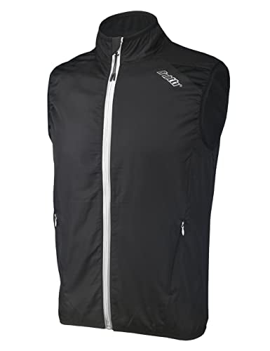 bpbtti Men's Cycling Running Vest Sleeveless Windbreakers With Two side Pockets(2.0) - Windproof, Breathable and Reflective - color: Black, size: Medium