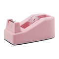 Desktop Tape Dispenser Heavy Duty Desk Accessories Floral Office Tape Dispensers, Weighted Non-Skid Base, Macaron Pink - color: Pink