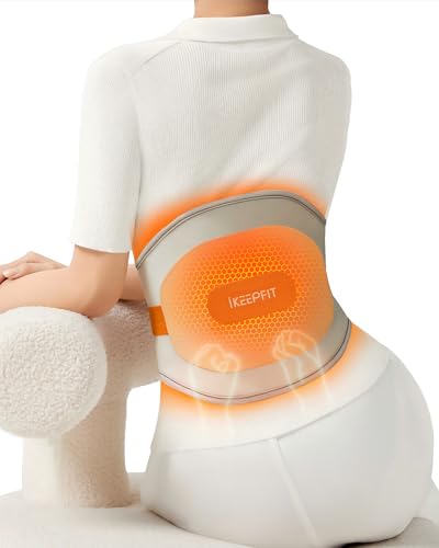 IKEEPFIT Portable Heating Pad for Back Pain Relief, FSA Eligible HSA Gift - color: Beige