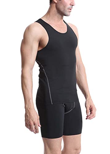Mens 3 Pack Compression Tank Tops Sleeveless Compression Shirt - color: 3 Pack Tank, size: 4X-Large