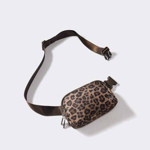 Pander Nylon Fanny Pack for Women, Two-Way Zipper Crossbody Bag - color: Leopard Multi