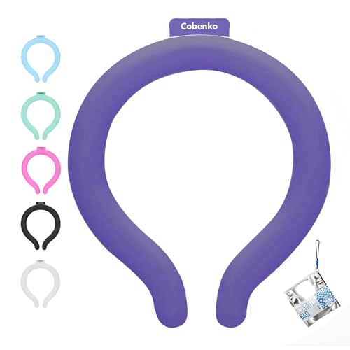 Neck Cooling Tube with Insulated Bag, Reusable PCM Ice Ring, Neck Cooler - color: Navy