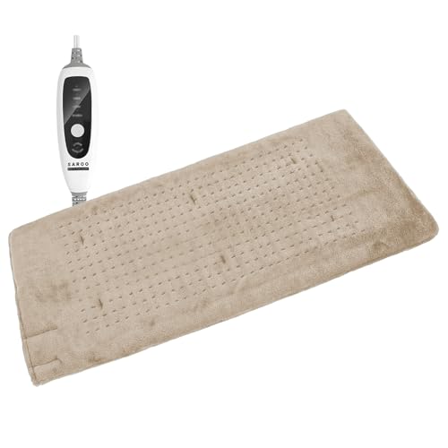 SAROO Heating Pad for Back Pain Cramps Relief,12"×24",Camel - color: Camel