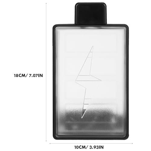 Rectangular Sports Water Bottle Flat Water Bottle for Purse Portable with Adjustable Strap Slim Travel Kettle for Gym Running Outdoor Use
