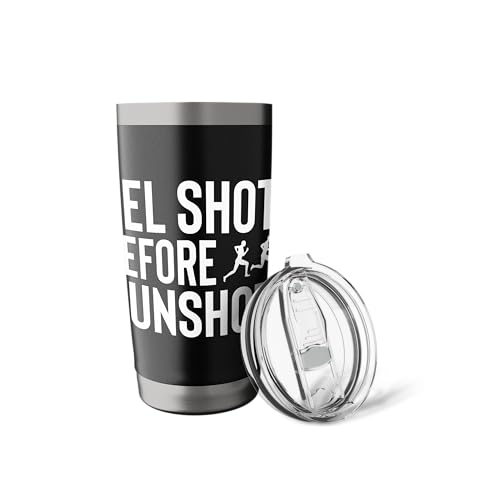 Gel Shots Before Gunshots Half Marathon 13.1 Runner Stainless Steel Insulated Tumbler