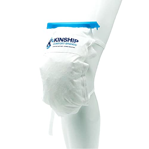 Refillable Ice Pack Wrap, Reusable Bag for Knee, Shoulder, Elbow, Neck, Ankle, Swelling and Pain Relief, Leak Resistant, 4 Tie Strings, Soft, Latex Free, Pack of 5