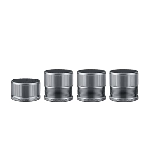 Adjustable Metal Microwave Riser, 1.7-2.9 Inch, Non-Slip, 4 Pack - color: Dark Gray