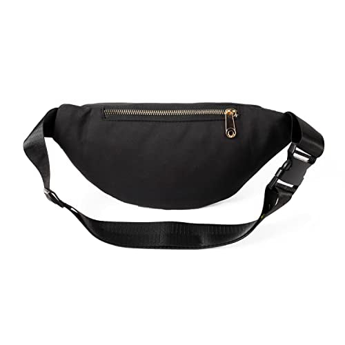 Fanny Pack Waist Pack for Women, Fashion Waist Bag with Adjustable Strap for Travel Sports Running black - color: black