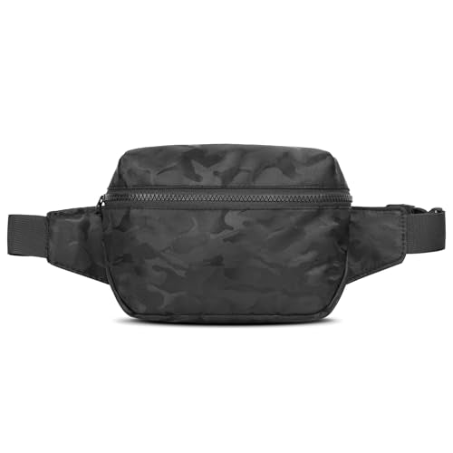 Fanny Pack Waist Belt Bag Fashion Fanny Women and Men Gift Waist Pack With Adjustable Strap For Travel Running 2L Camo Black - color: 2L Camo Black