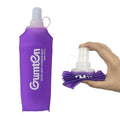 Soft Flask 480ml TPU Soft Water Bottle BPA-Free Collapsible for Hydration Pack Running Vest Jogging Hiking Cycling Camping (Purple) - color: Purple