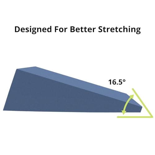 StrongTek Stretch & Stability Set – Wooden Slant Board + XL Foam Wedge Blocks, for Calf Stretch, Ankle Mobility, Squats, Physical Therapy & Yoga