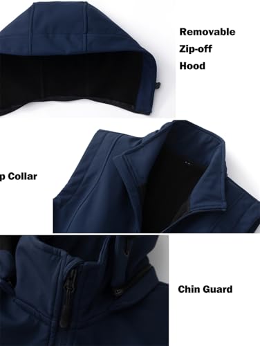 KVE Women's Windproof Waterproof Lightweight Softshell Vest - color: Navy, size: XX-Large