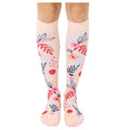 Living Royal Compression Socks - Graduated Compression 15-20mmHg, Padded Cushion Bottom Fun Socks, Moisture-Wicking - color: Floral