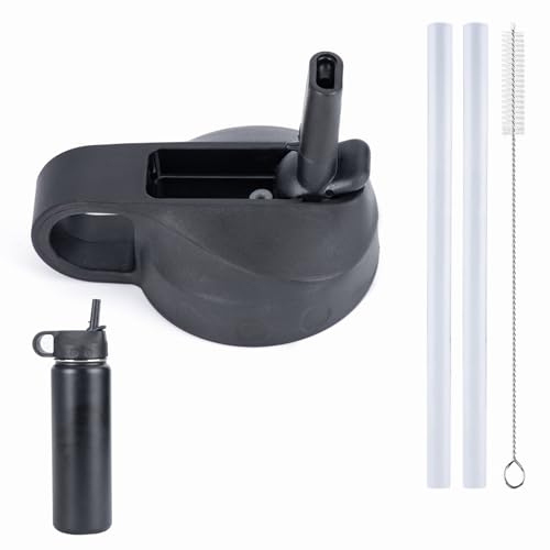 Straw Lid Compatible With Thermoflask 18OZ/24OZ/32OZ/40OZ/64OZ Water Bottle, Water Bottles Lids With 2 Straws and 1 Straw Brush, Straw Lid Compatible WithThermo flask