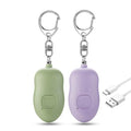 Personal Safety Alarm for Women,2Pack 130dB Self Defense Keychain - color: Green+Purple