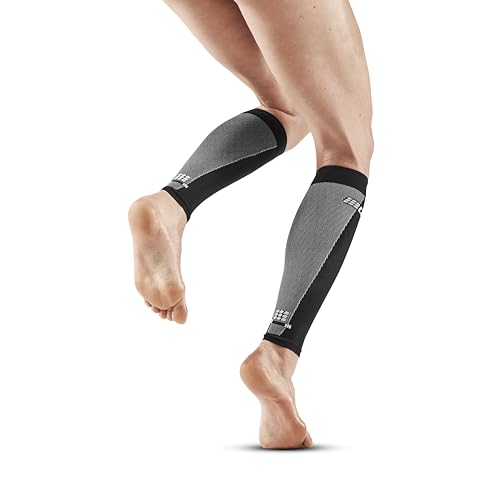 CEP 2024 Women's Ultralight Compression Calf Sleeves - 20-30mmHg Athletic Running Performance - color: Black/Grey, size: 2