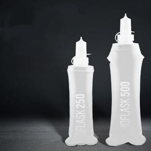 500ml TPU Soft Flask, Collapsible Water Bottle for Running Vest Hydration Pack, 1 Pack (White) - color: White