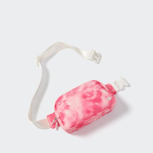 Pander Nylon Fanny Pack Belt Bag for Women with 5 Zipper Pockets - color: Cloud Pink