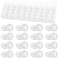 Juexica Race Bib Clips Running Number Holder - color: White