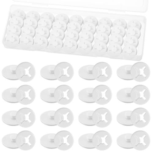 Juexica Race Bib Clips Running Number Holder - color: White