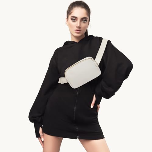 Waist Belt Bag Fashion Fanny Women and Men Gift Waist Pack With Adjustable Strap For Travel Running Hiking Walking Off White - color: Off White Fanny Pack