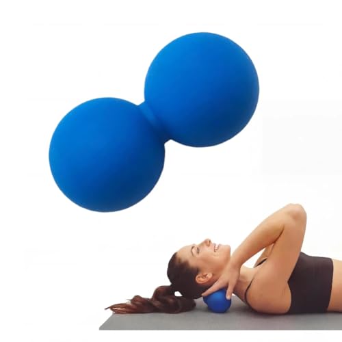 Peanut Massage Ball, Deep Tissue Roller for Back Neck Legs, Blue - color: Blue