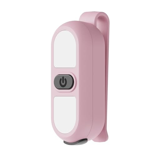 Faxins Nurse Light LED Clip On Flashlight Running Light Rechargeable Safety Lights for Walking at Night Outdoor Nursing Night Shift Light Bright Lightweight Portable Gift Pink