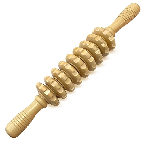 2 in 1 Wood Therapy Massage Tools, Massage Stick+ Back Massager Roller Rope - style: Back Massager+Massage Stick