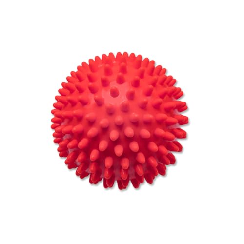AKOAK 3" Hard Prick Massage Ball, Massage Roller for Plantar Fasciitis, Muscle Soreness Massage Ball - Exercise, Relaxation Massage Ball, Pack of 1 (Red) - color: Red