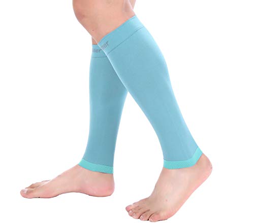 Doc Miller Compression Calf Sleeve for Men & Women, 20-30mmHg - color: Teal, size: Small REGULAR
