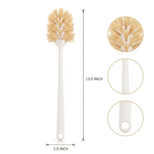Bottle Brush Cleaner,Long Plastic Handle,Soft Bristle&Non-Scratch,Cleans and Scrubs Hard to Reach Coffee Cups,Mason,Thermos,Glass Bottle,Beer Bottles,Wine Bottles,Baby Bottle,Mugs - size: 1 Pack - Long Handle Brush