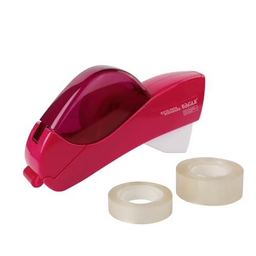 Eagle Automatic Tape Dispenser and Tape Gun. Free 1/2" (12mm) and 3/4" (19mm). Ideal for Taping Gifts, Packages, Scrapbooks and Envelopes (Pink) - color: Pink