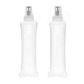 WRELS Soft Flasks Running Water Flask Folding Soft Water Bottles Small for Outdoor Sports Hiking Hydration Pack 5oz/8oz/17oz(WHITE,8oz*2) - color: White, style: 250ml/8oz-2 Pack