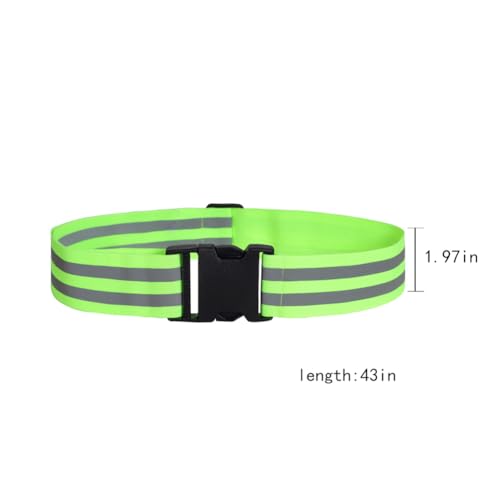 Reflective Belt for Running Belt Reflective Running Gear, Green