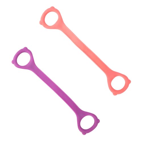 2pcs Figure 8 Fitness Keep Resistance Band, Elastic Rope Stretch Stretching Fitness Band Training Exercise Workout Bands for Women Yoga Pilates Physical (Purple, Pink)