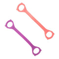 2pcs Figure 8 Fitness Keep Resistance Band, Elastic Rope Stretch Stretching Fitness Band Training Exercise Workout Bands for Women Yoga Pilates Physical (Purple, Pink)