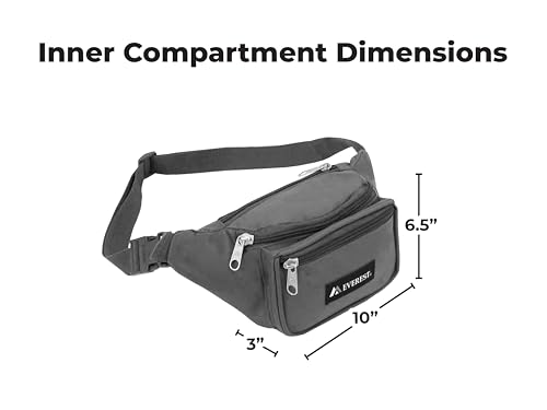 Everest Signature Waist Pack - Medium, Black, One Size - color: Black