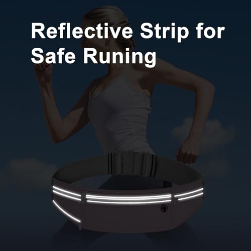 Slim Running Belt for Women Men,Runners Fanny Pack Phone Holder,Money Belt,Running Gear Accessories,with 3 Pockets (Jet Purple) - color: Jet Purple