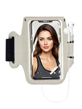 Water Resistant Cell Phone Armband Case Running Holder for iPhone 16 15 14 13 12 11 XS Pro Max Plus Galaxy Ultra Plus Adjustable Strap & Key Pocket, Grey - color: Grey