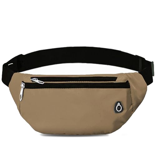 Fanny Pack for Women Men,Crossbody Water Resistant Sports Waist Bag Pack - color: 1pack-khaki