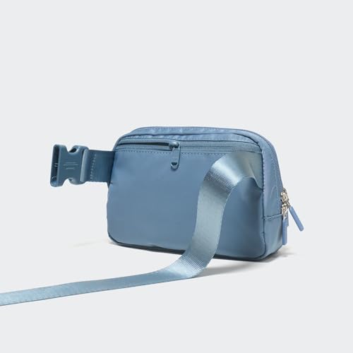 Pander Nylon Crossbody Belt Bag with Excess Strap Keepers, 6-Pocket Adjustable Sling Fanny Pack for Travel and Everyday Carry, Blue - color: Blue