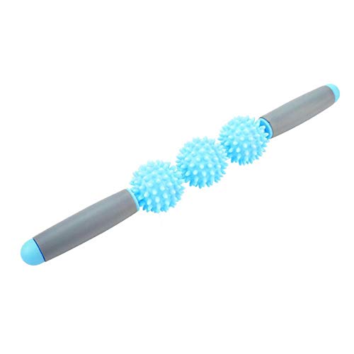 Muscle Roller Stick - Cellulite Spiky Ball Massage Stick for Back, Arms, Shoulder, Leg (Blue) - color: Blue