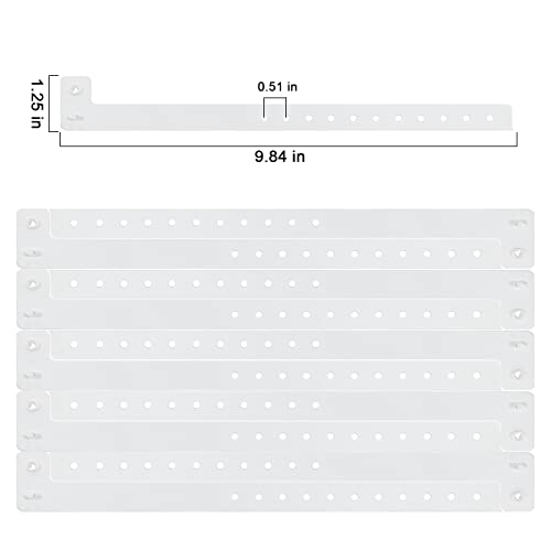 Plastic Party White Wristband 100 Pack, Vinyl Wristband for Event - color: White