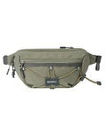 WATERFLY Small Fanny Pack RFID Blocking Travel Hiking Crossbody Waist Bag - color: Gray-Green